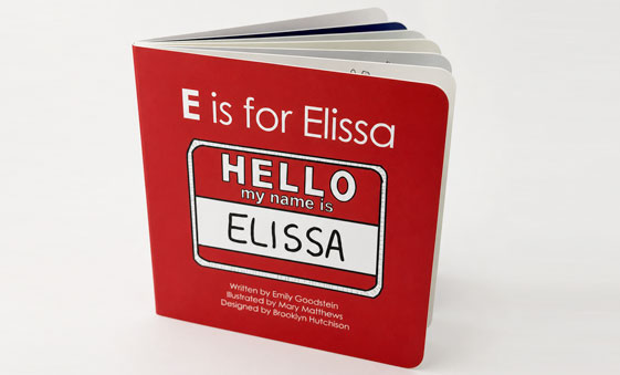 Red custom board book sample with thick pages