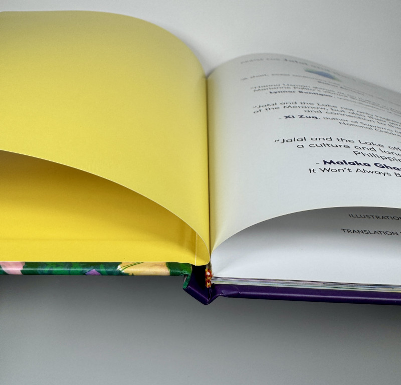 Standard endsheet binding connection in a hardcover book