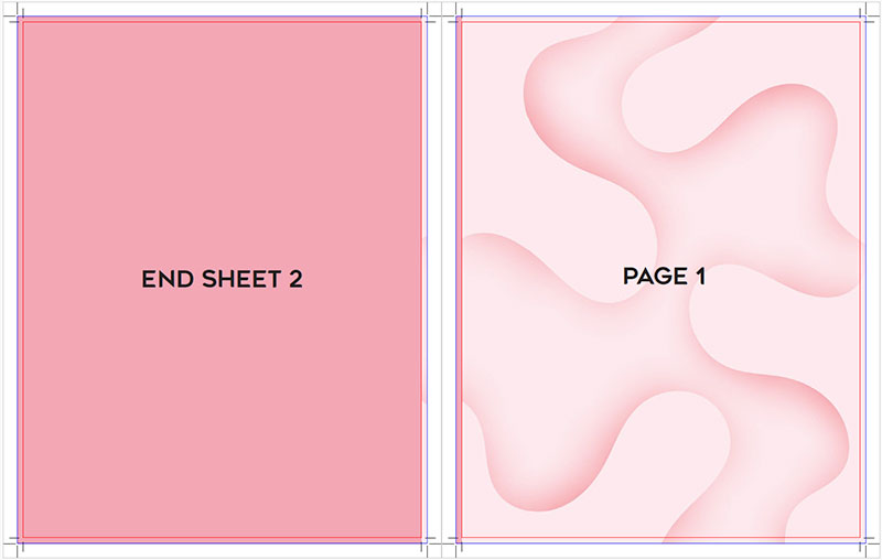 Adobe InDesign Book Production File Showing Strip of Adjacent Page in the Bleed Area