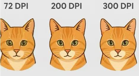 Visual effect of different DPIs
