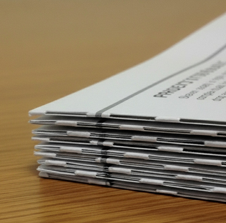 Burst signatures with spine notches before gluing. The slits allow glue to penetrate for a stronger bind.